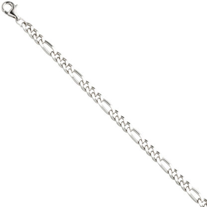 Figaroarmband 925 Silber diamantiert 21 cm – Bild 2