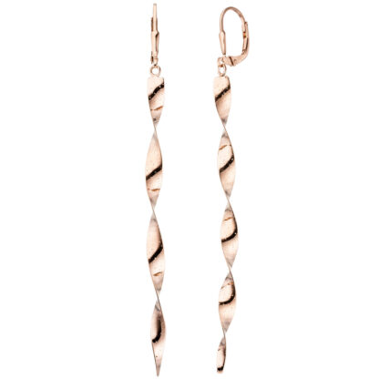 Boutons Spirale 925 Silber/rotvergoldet