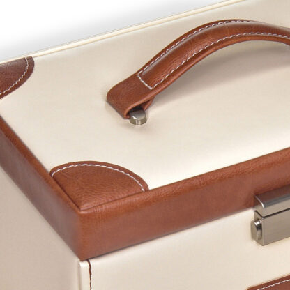 Sacher Schmuckkoffer TRAVEL creme/braun Lederimitat – Bild 2