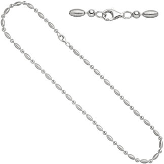 Collier mit Ovalen und Kügelchen 925 Silber