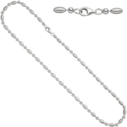 Collier mit Ovalen und Kügelchen 925 Silber