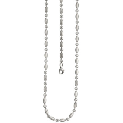 Collier mit Ovalen und Kügelchen 925 Silber – Bild 2