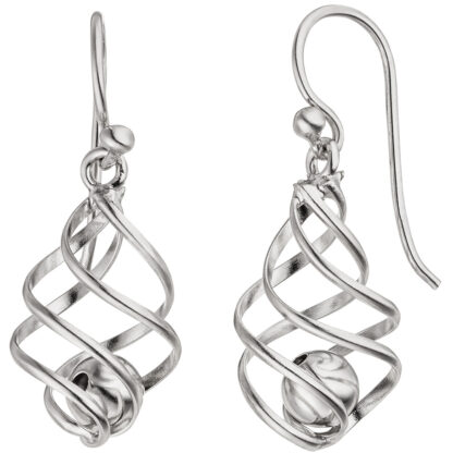 Ohrhaken 925 Silber mit Kügelchen beweglich