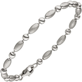 Armband 925 Silber mit Ovalen und Kügelchen