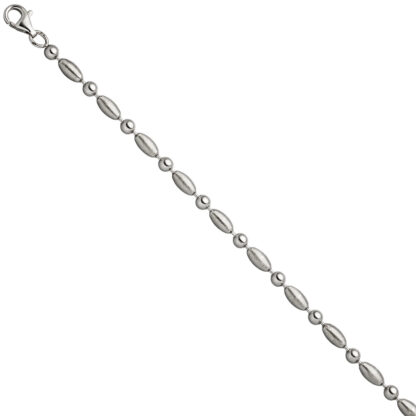 Armband 925 Silber mit Ovalen und Kügelchen – Bild 2