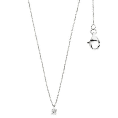 Collier/Ankerkette 585 Weißgold mit Brillant – Bild 5