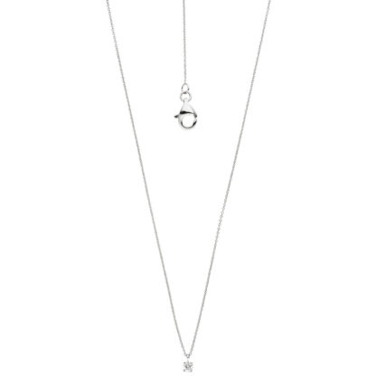 Collier/Ankerkette 585 Weißgold mit Brillant – Bild 2