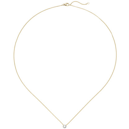 Collier mit Anhänger 750 Gelb-/Weißgold und Brillant – Bild 4