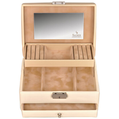 Sacher Schmuckkasten BELLA FIORE creme/beige mit Nappaoptik – Bild 5