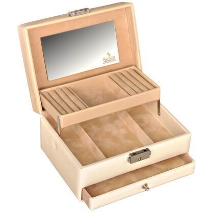 Sacher Schmuckkasten BELLA FIORE creme/beige mit Nappaoptik – Bild 2