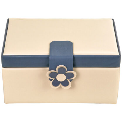 Sacher Schmuckkasten BELLA FIORE creme/blau mit Blüte – Bild 4