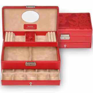 Sacher Schmuckkasten NATURE FIORELLA in Leder rot