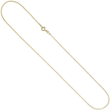 Venezianerkette 925 Silber/vergoldet 0,9 mm 50 cm Federringverschluss – Bild 4
