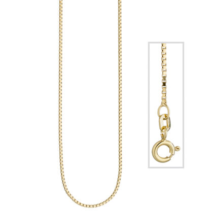 Venezianerkette 925 Silber/vergoldet 1,3 mm 50 cm Federringverschluss – Bild 5