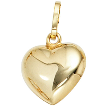 Collier mit Anhänger "Herz" und Kette 333 Gelbgold 50 cm – Bild 6