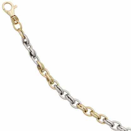 Glieder-Armband 585 Gold bicolor – Bild 2