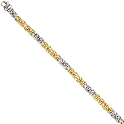Königsarmband 375 Gold bicolor – Bild 2