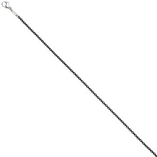 Rundankerkette Edelstahl schwarz 1,9 mm 42 cm