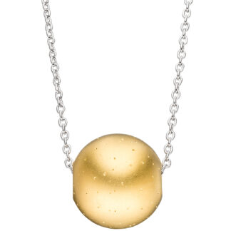 Collier/Ankerkette 925 Silber mit "Kugel" vergoldet