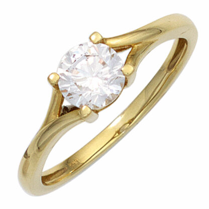 Ring 333 Gelbgold mit Zirkonia weiß