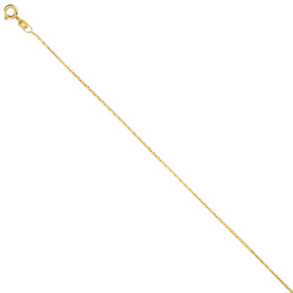 Kobrakette 333 Gelbgold 1 mm 45 cm Federringverschluss – Bild 3