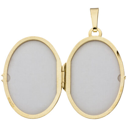 Medaillon oval 333 Gelbgold bicolor sowie teileismatt – Bild 5