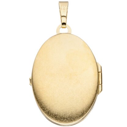 Medaillon oval "Blüten" 333 Gelbgold – Bild 5