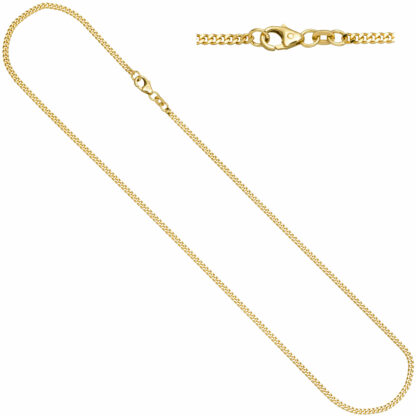Panzerkette 333 Gelbgold diamantiert 1,3 mm 36 cm