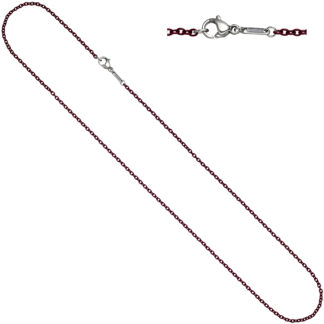 Rundankerkette Edelstahl weinrot 42 cm 1,9 mm