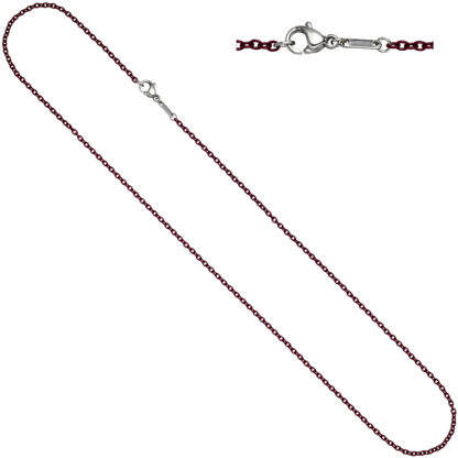 Rundankerkette Edelstahl weinrot 42 cm 1,9 mm