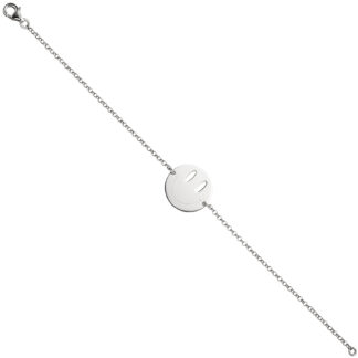 Erbsarmband "Smiley" 925 Silber 20 cm