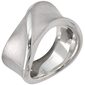 Ring gewellt 925 Silber/teilmattiert