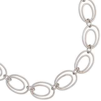 Halskette 925 Silber 64 cm Ring-Design