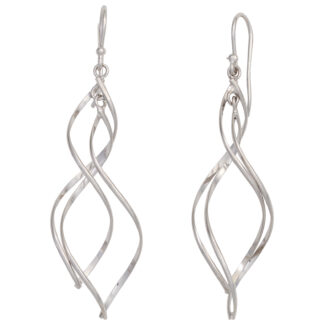 Ohrhaken 925 Silber Spirale abstrakt