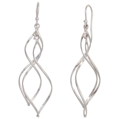 Ohrhaken 925 Silber Spirale abstrakt