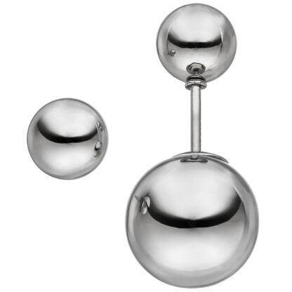 Kugel-Ohrstecker "Doubleface" Edelstahl
