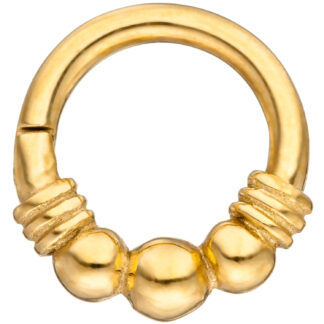 Piercing/Segmentring Edelstahl/PVD 24k Gold-Beschichtung