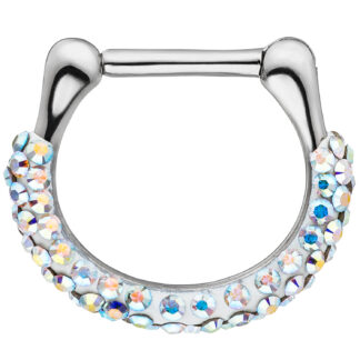 Piercing/Segmentring Edelstahl mit SWAROVSKI® ELEMENTS