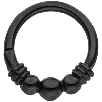 Piercing/Segmentring Edelstahl/PVD schwarz