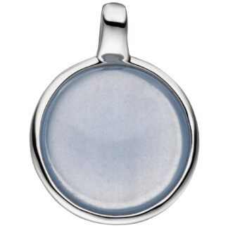 Anhänger 926 Silber mit Chalcedon (synth.) rund