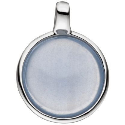 Anhänger 926 Silber mit Chalcedon (synth.) rund