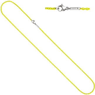 Rundanker-Kette Edelstahl gelb 2,1 mm 42 cm