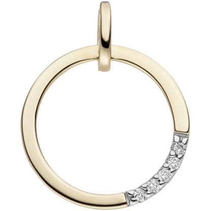 Anhänger 585 Gelbgold mit Brillanten kreisförmig