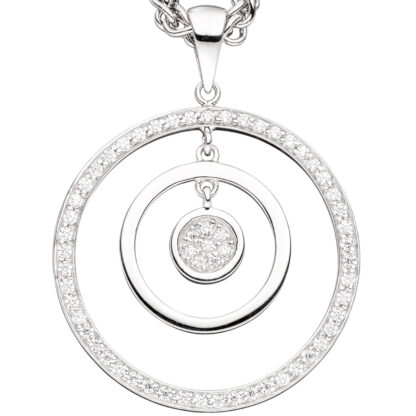 Anhänger 925 Silber mit Zirkonia weiß kreisförmig – Bild 4