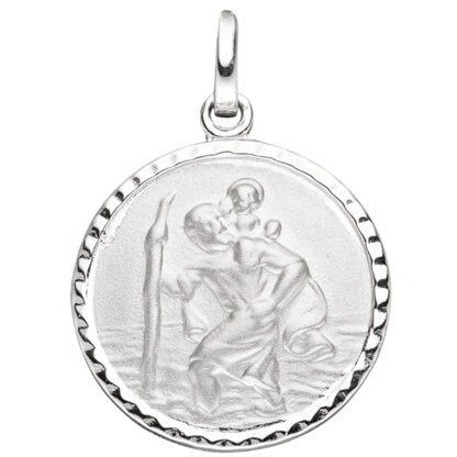 Anhänger "Christophorus" 925 Silber rund