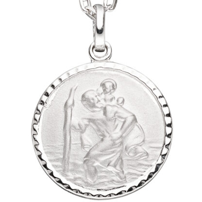 Anhänger "Christophorus" 925 Silber rund – Bild 4