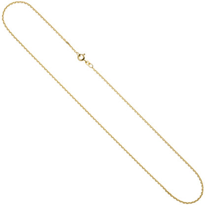 Ankerkette 585 Gelbgold diamantiert 40 cm Federringverschluss – Bild 3