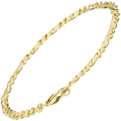 Armband 333 Gelbgold massiv ca. 3,9 mm ca. 19 cm – Bild 3