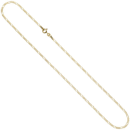 Figarokette 333 Gelbgold diamantiert 50 cm mit Federringverschluss – Bild 4