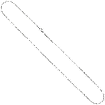 Figarokette 585 Weißgold ca. 1,7 mm ca. 45 cm – Bild 2